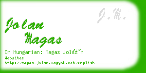 jolan magas business card